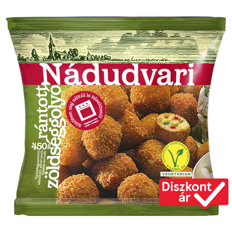 Nádudvari gyorsfagyasztott rántott zöldséggolyók 450 g