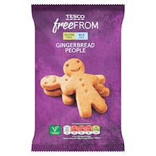 Tesco Free From Gingerbread People 154g