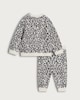 image 2 of F&F Baby 2-Piece Knitted Leopard Print Set in Grey