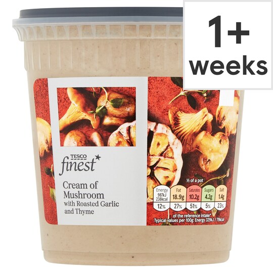 Tesco Finest Cream Mushroom Soup 600G Tesco Groceries