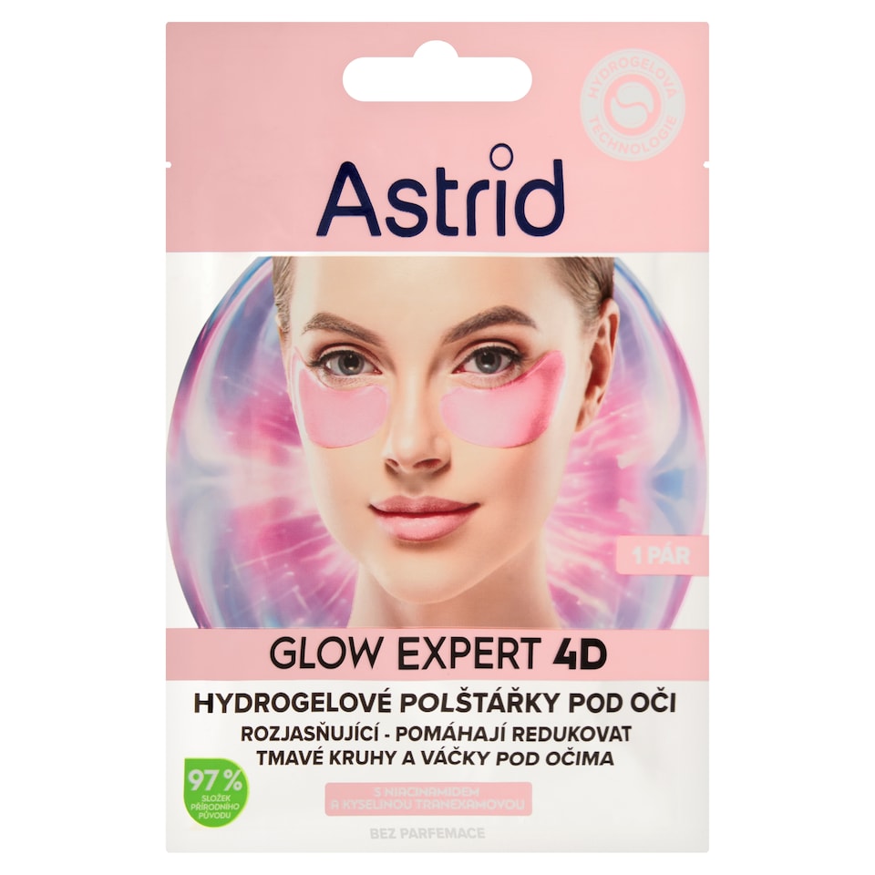 image 1 of Astrid Glow Expert 4D Hydrogel Pads Under Eyes 1 Pair