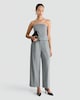 image 1 of F&F Herringbone Print Wide Leg Co-ord Trousers in Grey
