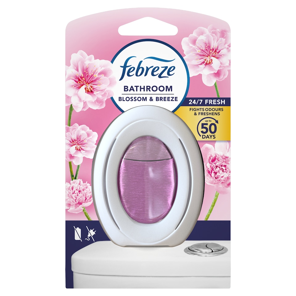 image 1 of Febreze Bathroom Air Freshener Blossom & Breeze 7.5Ml