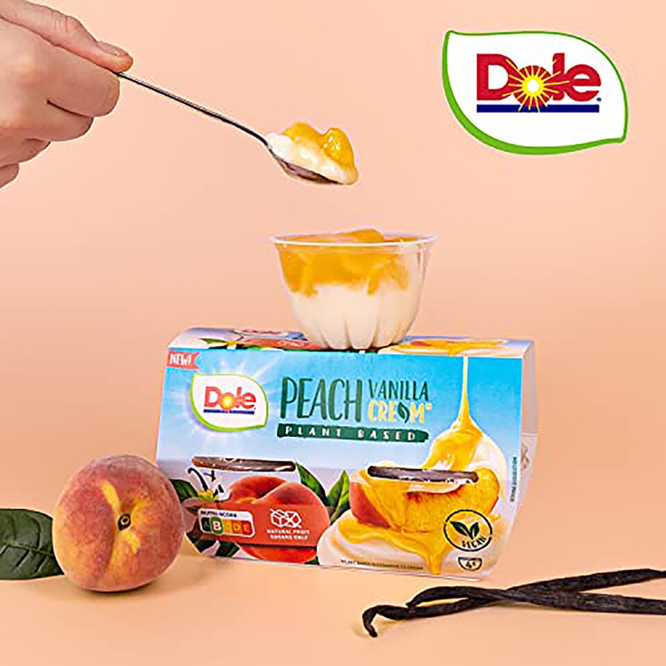 image 1 of Dole Peach Vanilla & Creme 4 X 123G