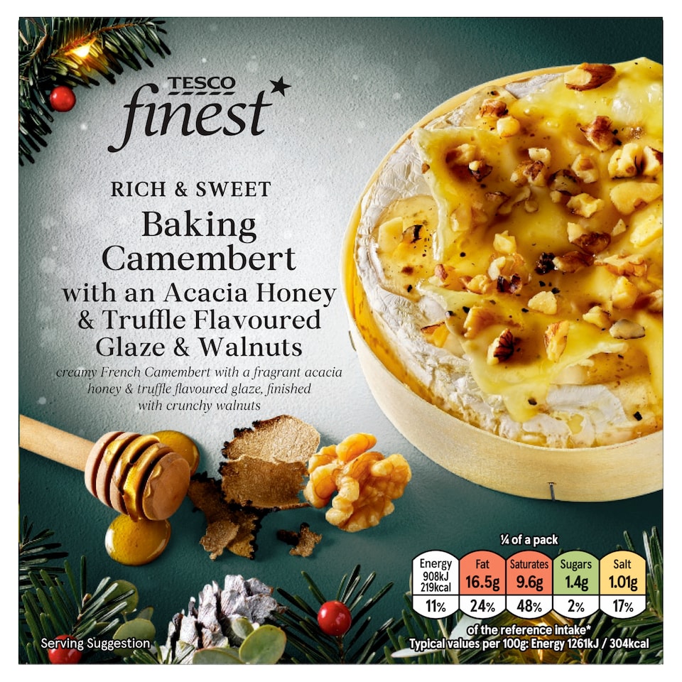 Tesco Finest Baking Camembert with Acacia Honey & Truffle and Walnuts 290g