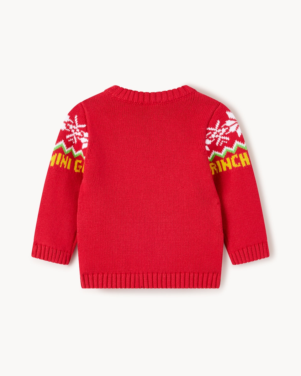image 1 of The Grinch Pure Cotton Christmas Jumper in Red