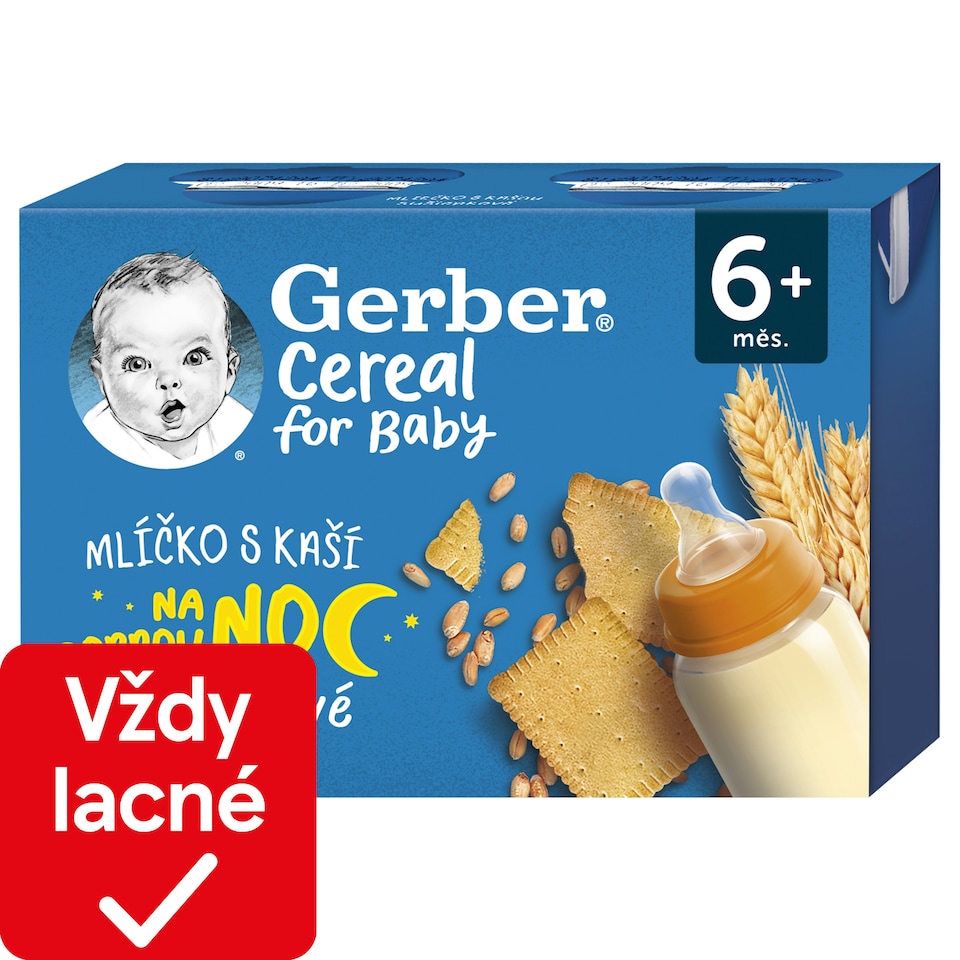 obrázok 1 z GERBER Cereal mliečko s kašou sušienkové 2 x 200 ml