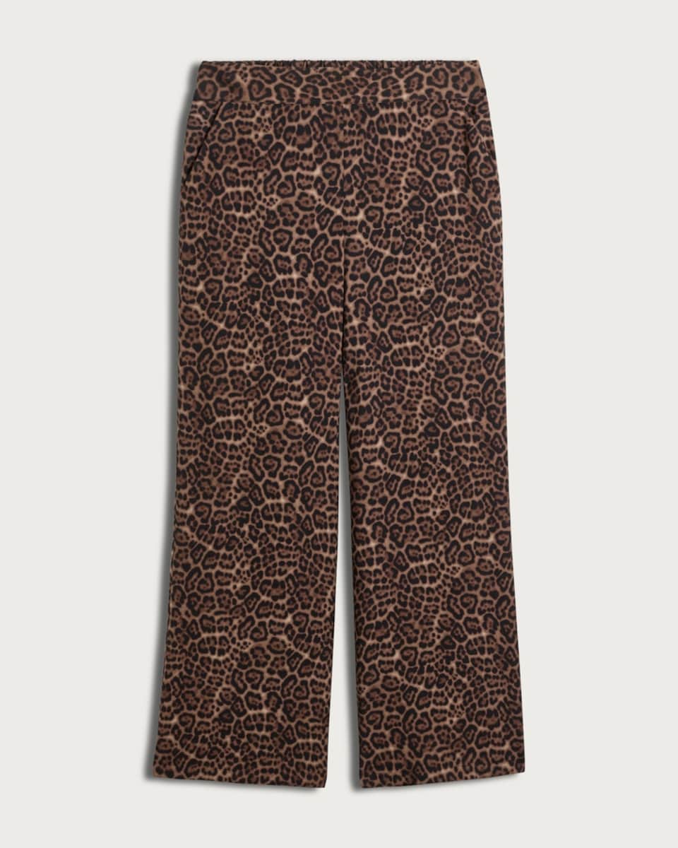 F&F Leopard Print Wide Leg Trousers in Multi Brown