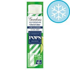 Pops Gordons Ice Pops Gin & Lime 2x80ml
