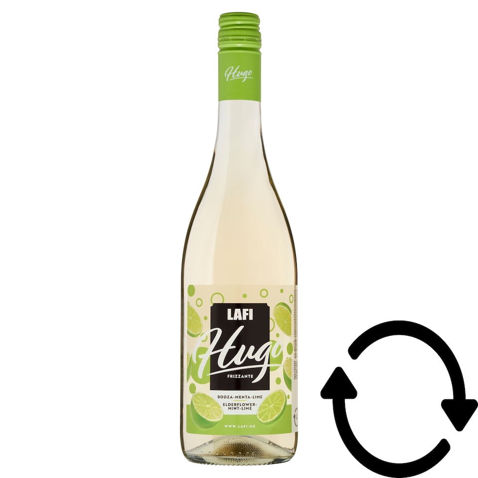 Lafi Hugo bodza-menta-lime ízű szénsavas boralapú ital 7% 0,75 l 1. kép