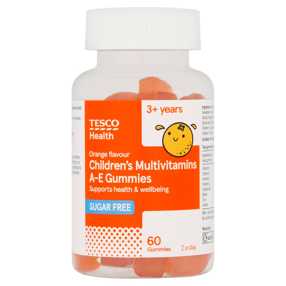 Tesco Health 60 Childrens Multivitamins Orange Gummies