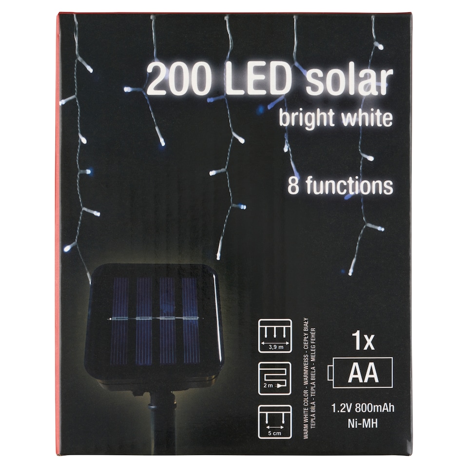 Snow Meister SM2518 200 LED svetelné cencúle jasná biela