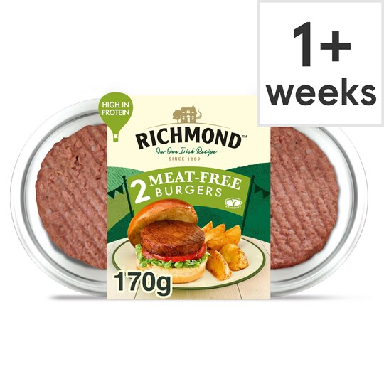 Richmond 2 Meat Free Burgers 170G Tesco Groceries