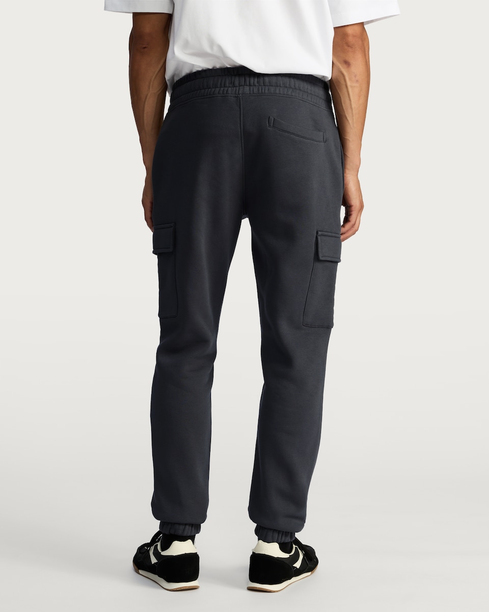image 1 of F&F Cotton Rich Slim Leg Cuffed Cargo Joggers in Grey