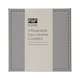 image 3 of F&F Home Faux Leather Silver/Grey Coaster 4 Pack