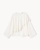 image 5 of F&F Draped Cape Blouse in Cream