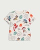 image 4 of Paw Patrol Pure Cotton Dino Print T-Shirt in Cream