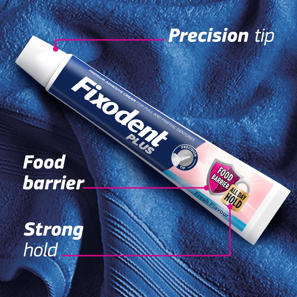 image 1 of Fixodent Plus Best Anti-Bacterial Adhesive 40G
