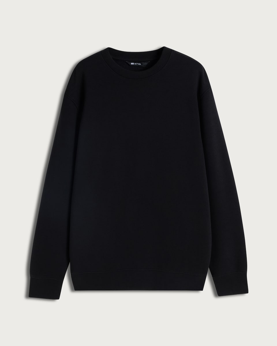 image 1 of F&F Cotton Rich Regular Fit Sweatshirt in Black