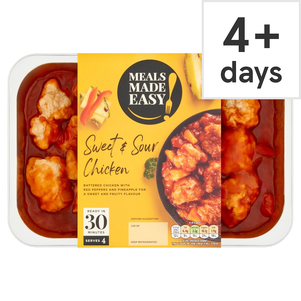 MEALS MADE EASY SWEET & SOUR CHICKEN 800G