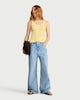image 2 of F&F Cotton Rich Ribbed Scoop Neck Vest in Yellow
