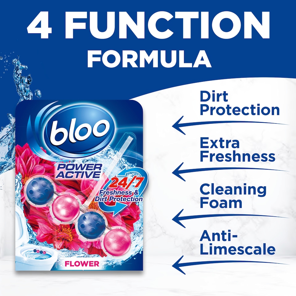 image 1 of Bloo Power Active Flower Rim Blocks 2 x 50g