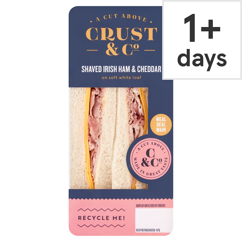 Crust & Co Shaved Irish Ham & Cheddar Sandwich 163g 