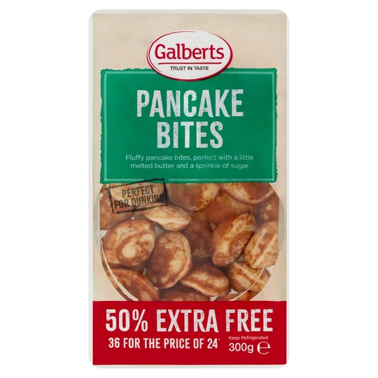 Galberts Pancake Bites 50 Extra Free 300G Tesco Groceries