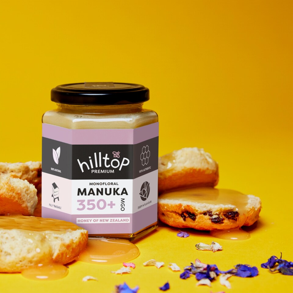 image 1 of Hilltop Manuka 350+Mgo New Zealand Honey 225G