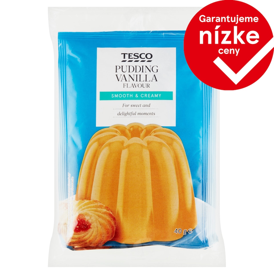 Tesco Puding v prášku s vanilkovou príchuťou 3 x 40 g