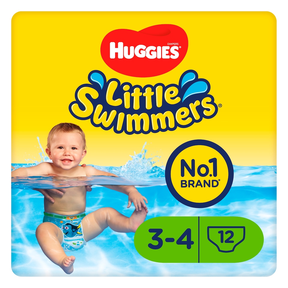 image 1 of Huggies Little Swimmers Size 3-4 Disposable Swim Nappies x12