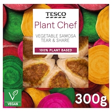 Tesco Plant Chef Vegetable Samosa Tear & Share 300G