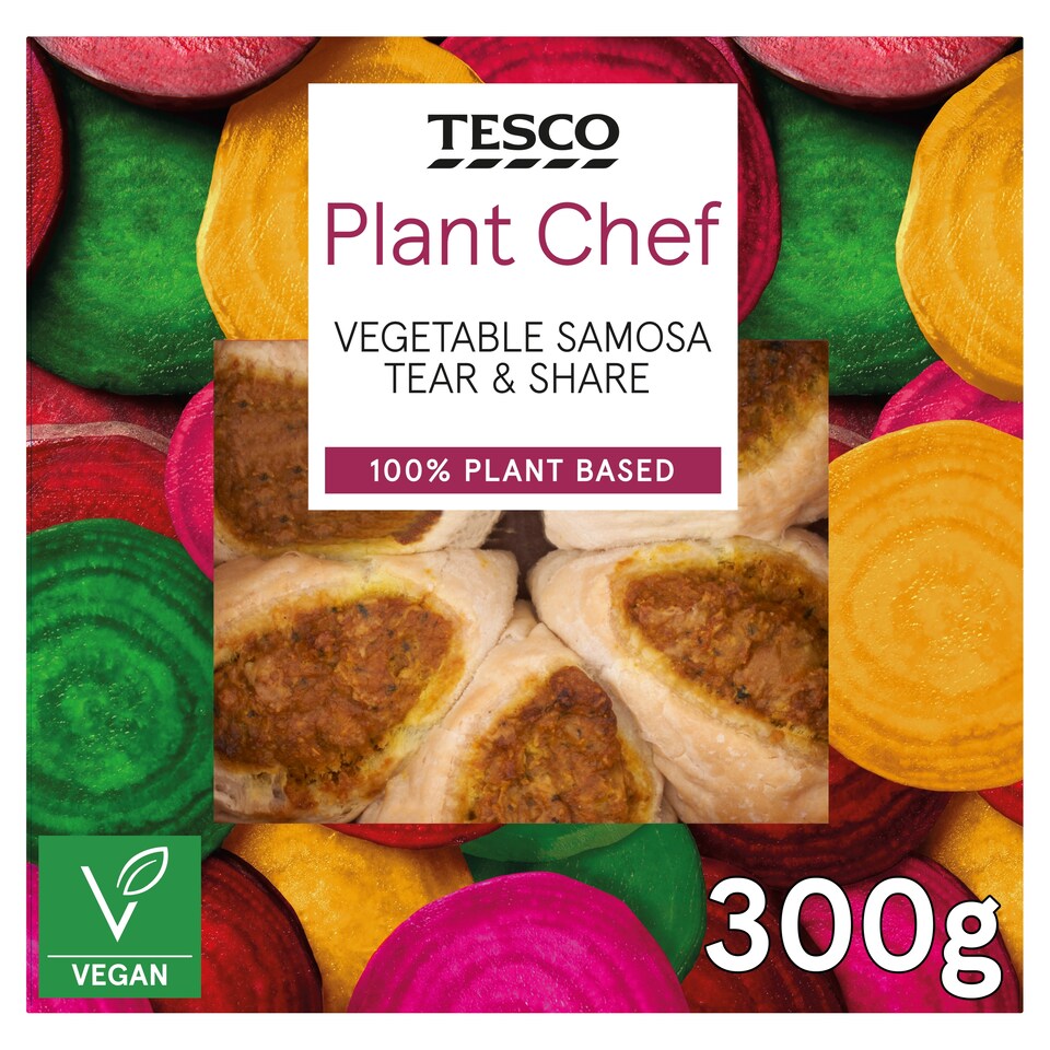 Tesco Plant Chef Vegetable Samosa Tear & Share 300G