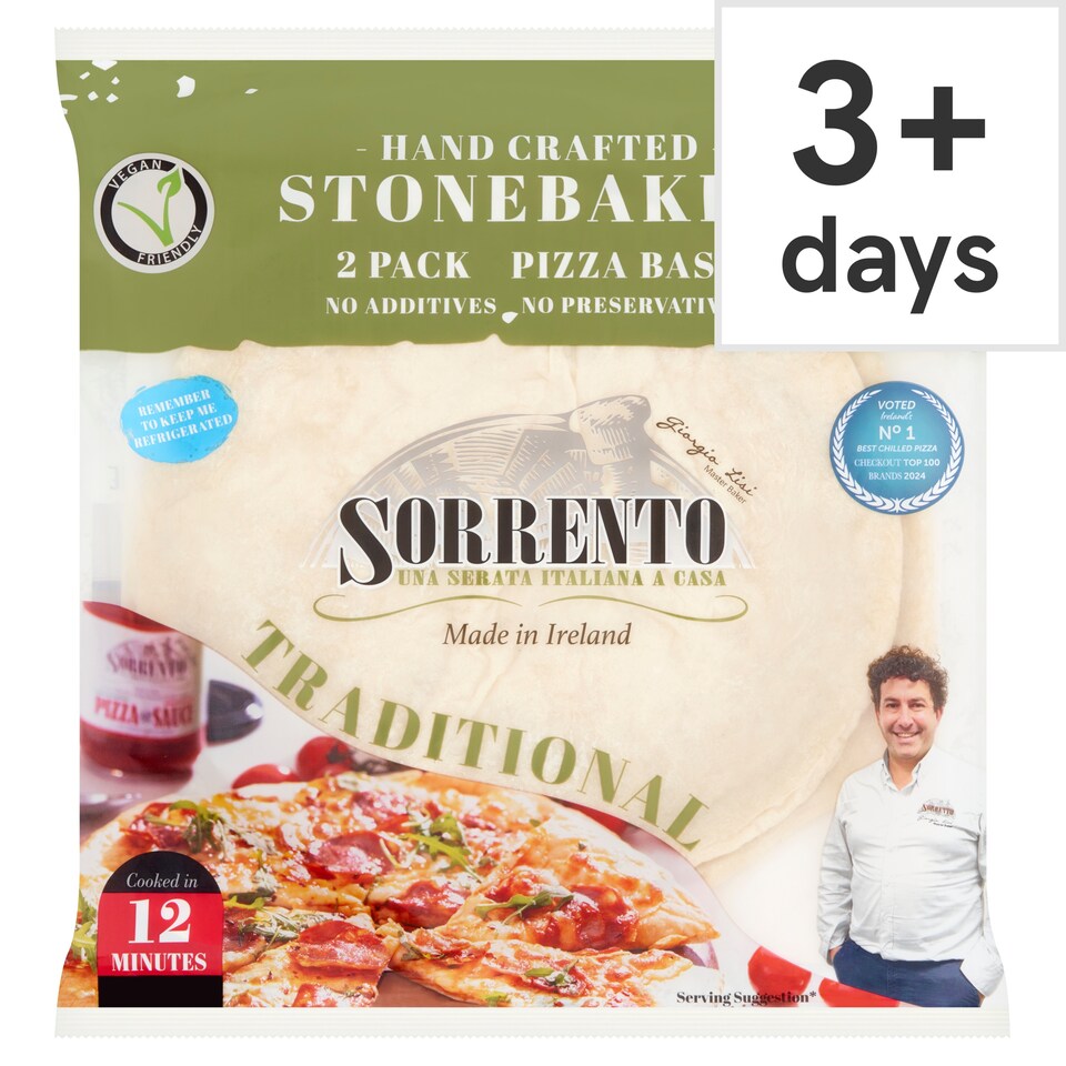 Sorrento Stonebaked Pizza Bases 2 Pack 400g