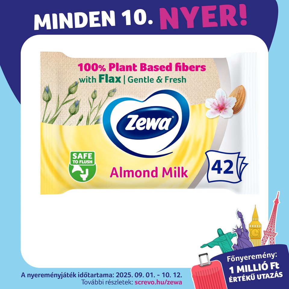 Zewa Almond Milk nedves toalettpapír 42 db 1. kép