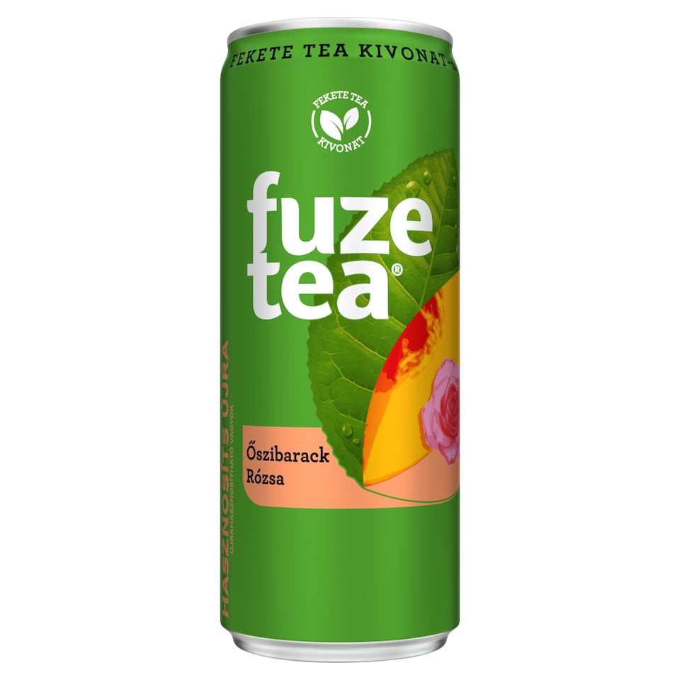 Fuze Tea szénsavmentes őszibarack- és rózsaízű üdítőital fekete tea kivonattal 250 ml