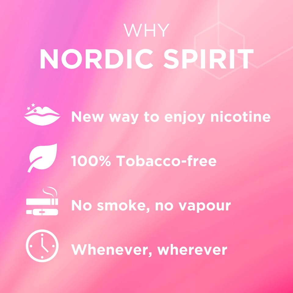 image 1 of Nordic Spirit Raspberry Tobacco Free Nicotine Pouches Regular 20 Pack 6mg 14g