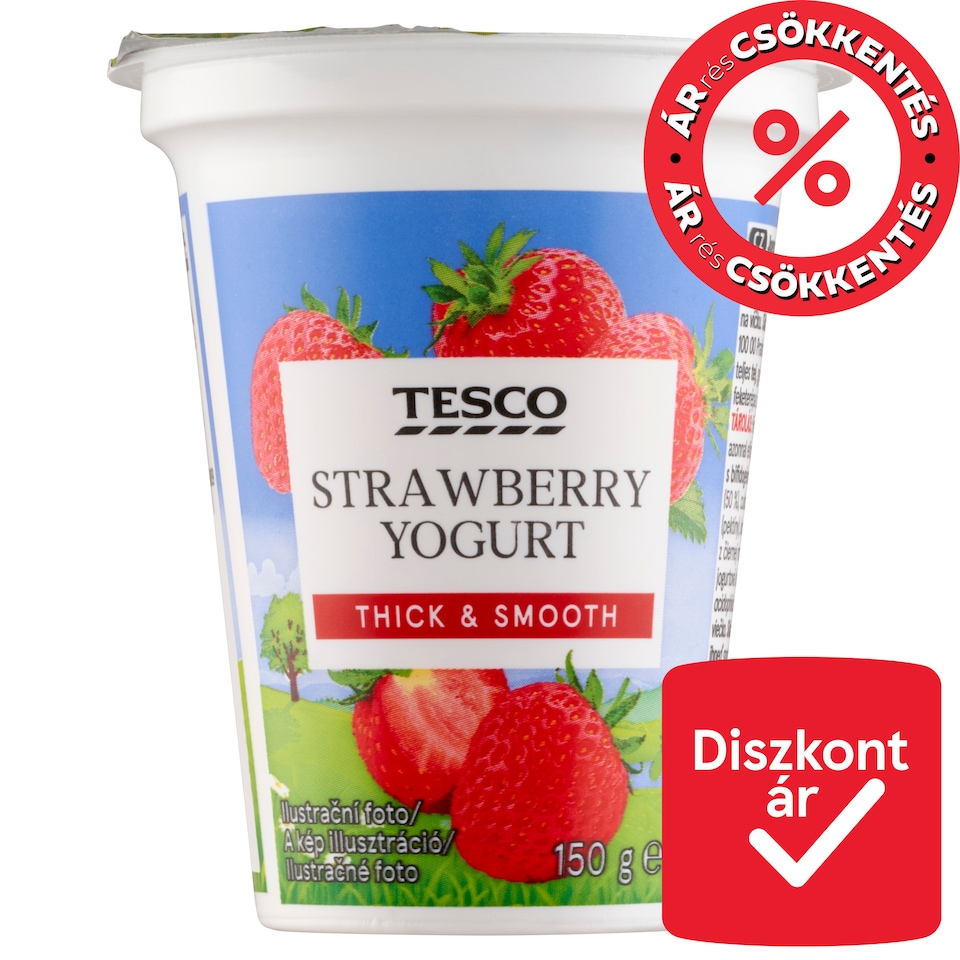 Tesco Low-Fat Strawberry Yogurt 150 g 