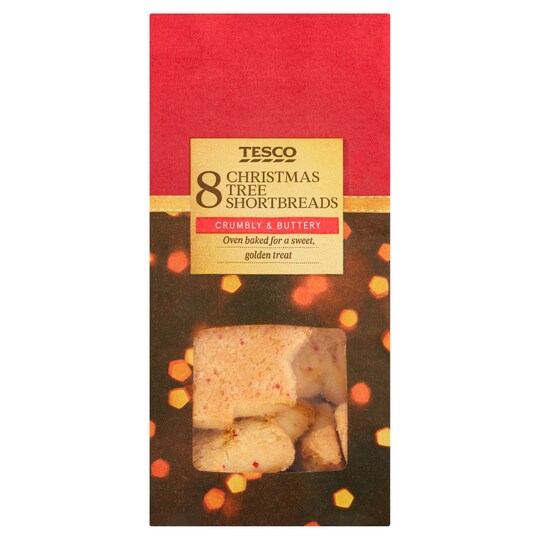Tesco 8 Christmas Tree Shortbread Tesco Groceries