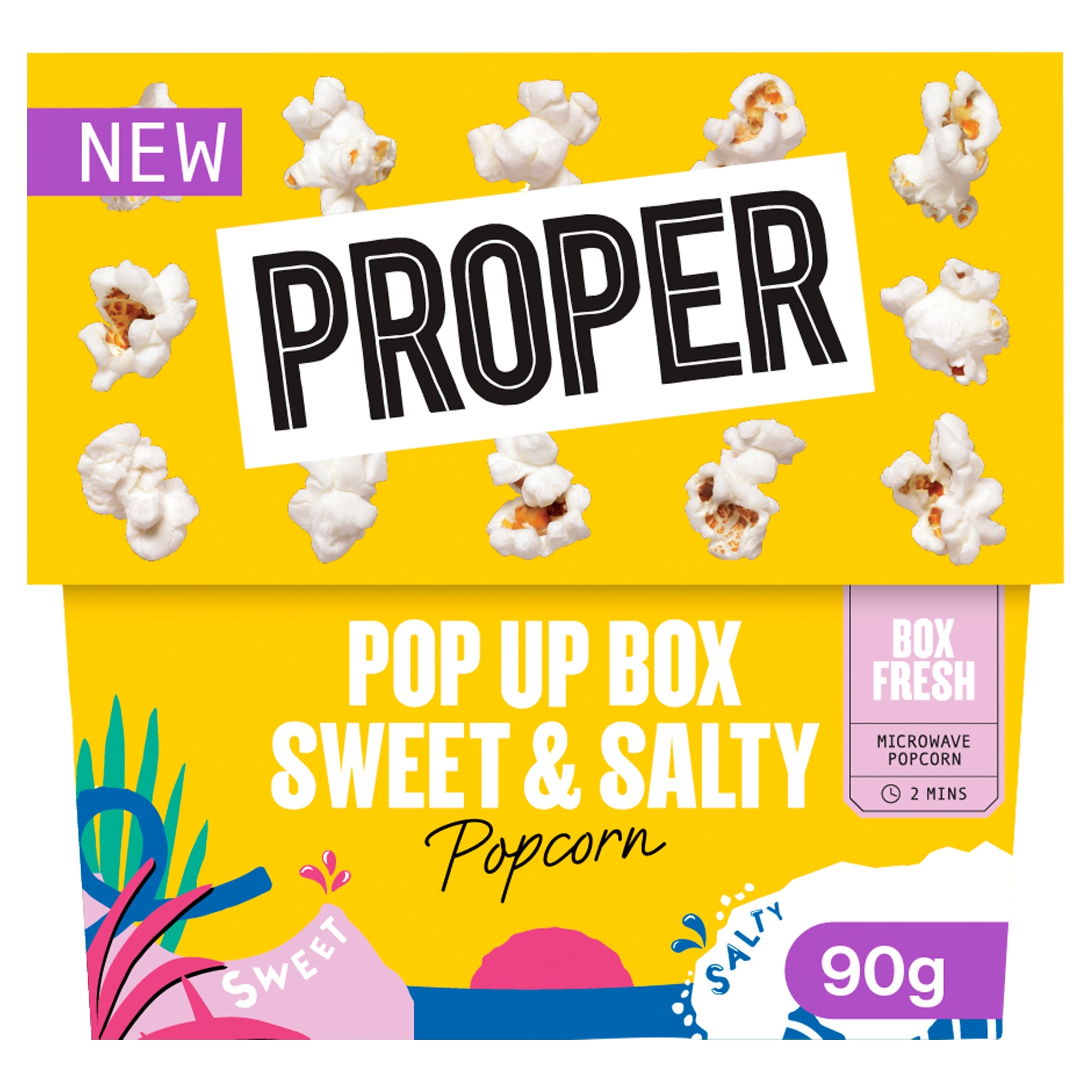 Proper Popcorn Sweet & Salty Microwave Pop Box 90g