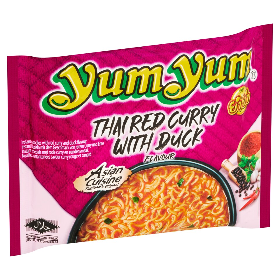 Obrázek 1 pro produkt Yum Yum Instantní nudlová polévka thajské červené curry s kachní příchutí 60g