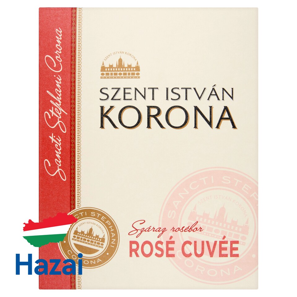 Szent István Korona Dunántúli Rosé Cuvée száraz rosébor 12,5% 3 l  1. kép