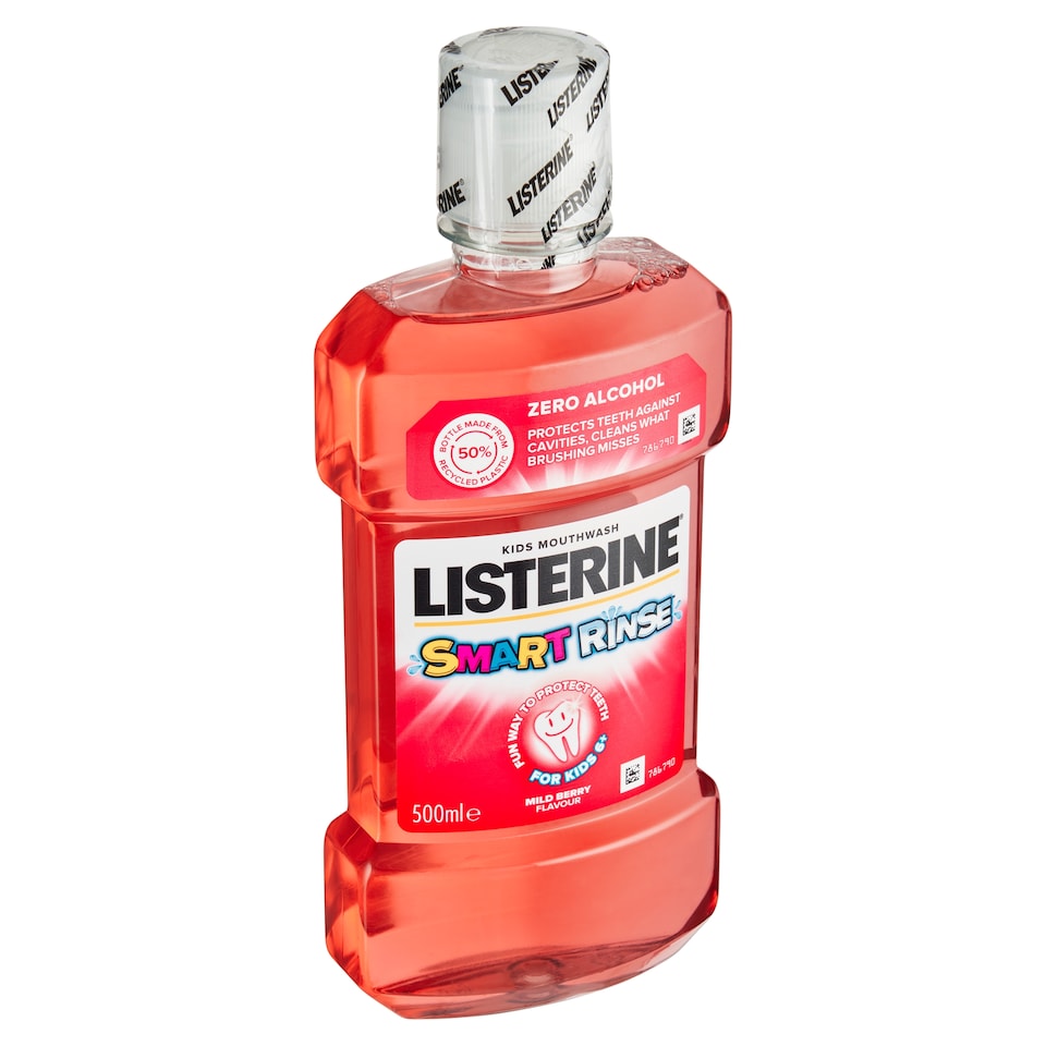 image 1 of Listerine Smart Rinse Mild Berry Mouthwash 500ml