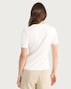 image 3 of F&F Pure Cotton Ruched Metal Accent T-Shirt in Cream