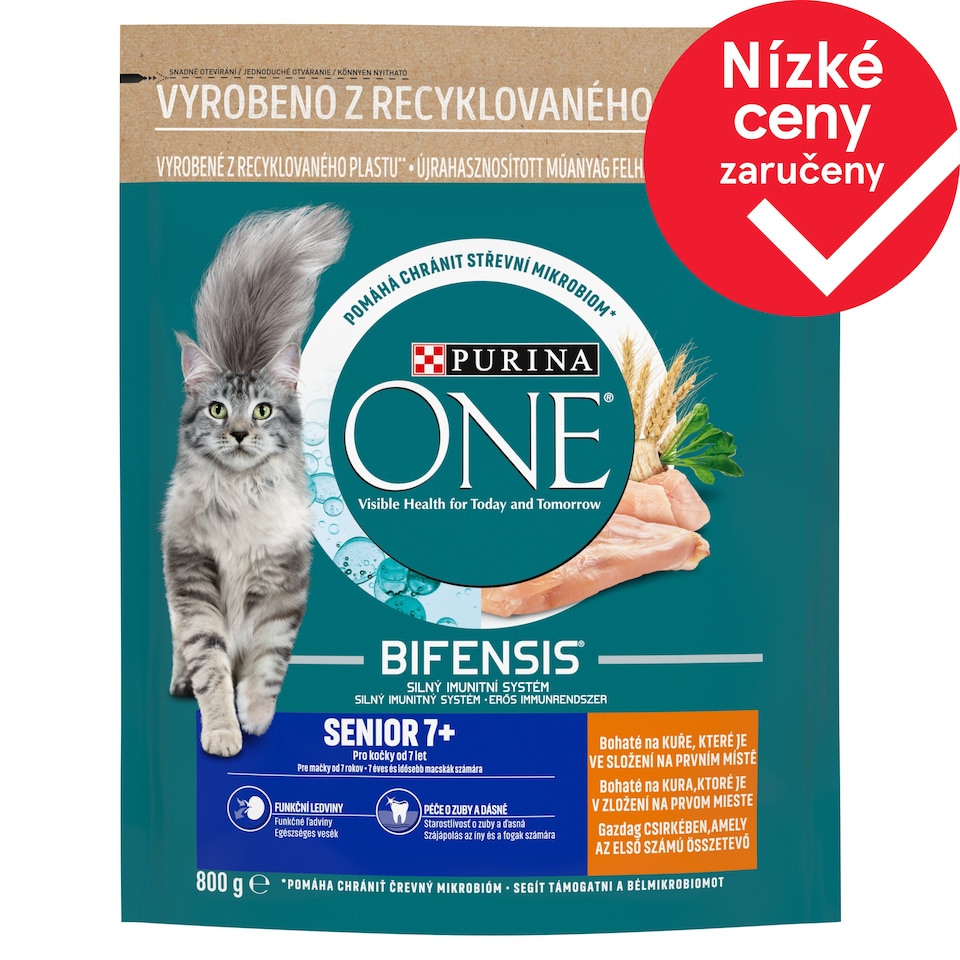 PURINA ONE Senior 7+ bohaté na kuře 800g
