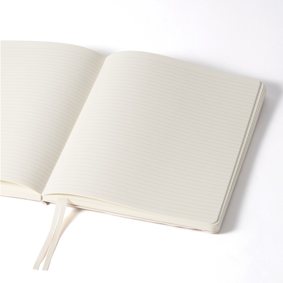 image 1 of Paperchase Agenzio Large Oatmeal Ruled Notebook