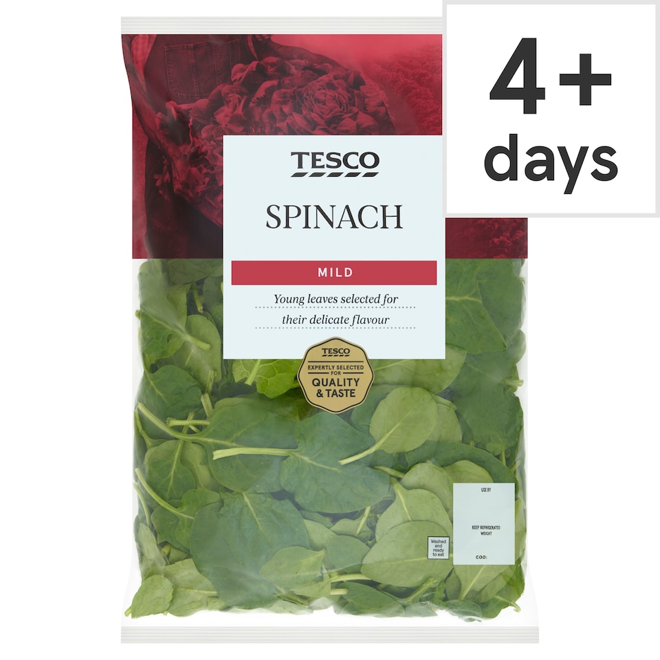 Tesco Spinach Mild 350g
