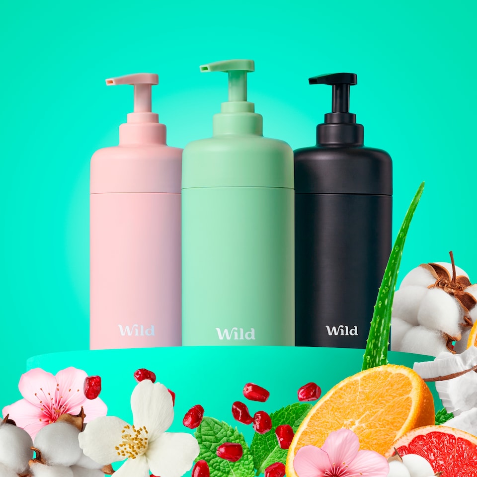 image 1 of Wild Black Refillable Body Care Bottle 350ml
