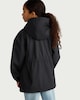 image 3 of F&F Girls Cinched Waist Hooded Raincoat in Black