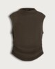 image 4 of F&F High Neck Ruched Side Vest in Olive